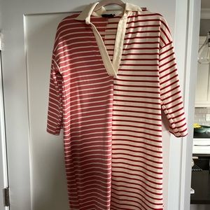 Tuckernuck red/pink/cream dress - size S (NWOT)